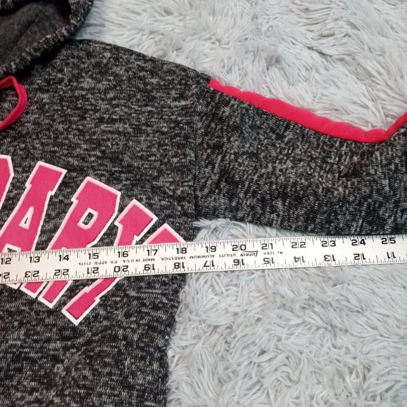 New Look Womens Hoodie Sweatshirt Gray Pink M‎ Legendary Marled Pockets - Picture 7 of 12